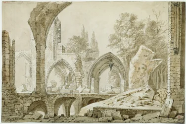 Innenansicht der Kirche Sainte-Geneviève in Ruinen, 1807